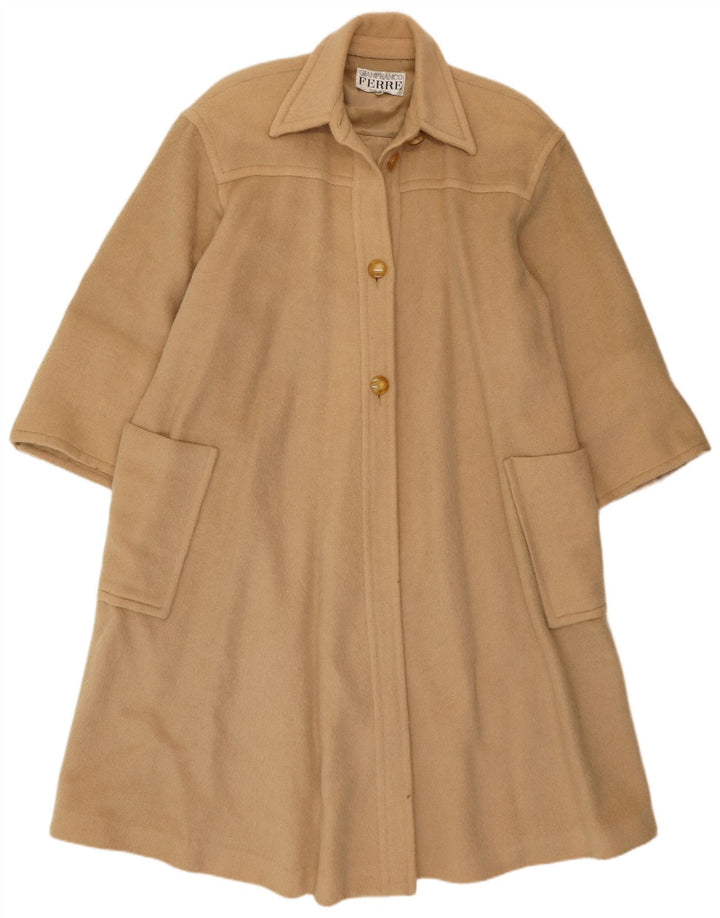 Sobretudo oversized feminino Gianfranco Ferre IT 40 pequeno bege