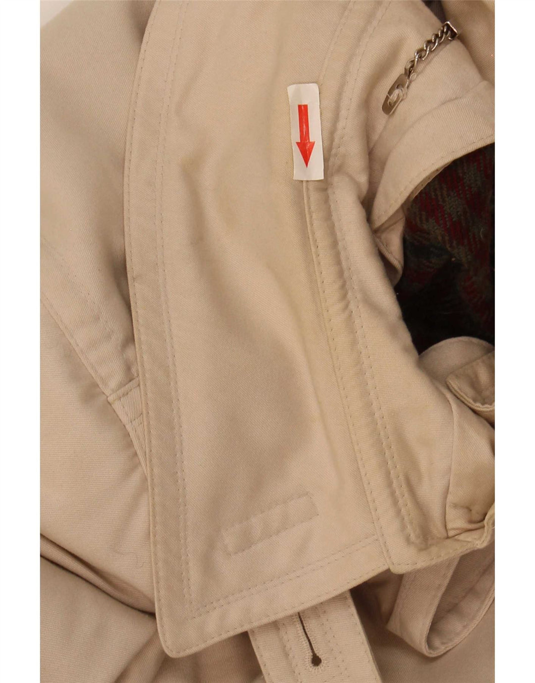 Sobretudo feminino vintage UK 18 XL bege acrílico