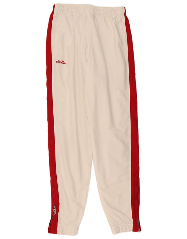 Ellesse Calça de treino feminina Joggers UK 12 Medium White Colourblock