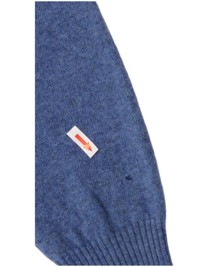 Zara Suéter masculino com gola redonda grande azul