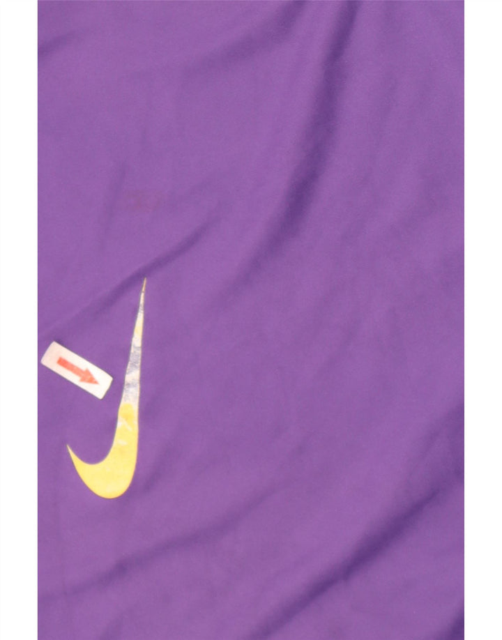 Camiseta masculina Nike Dri Fit Top médio roxo colorblock poliéster