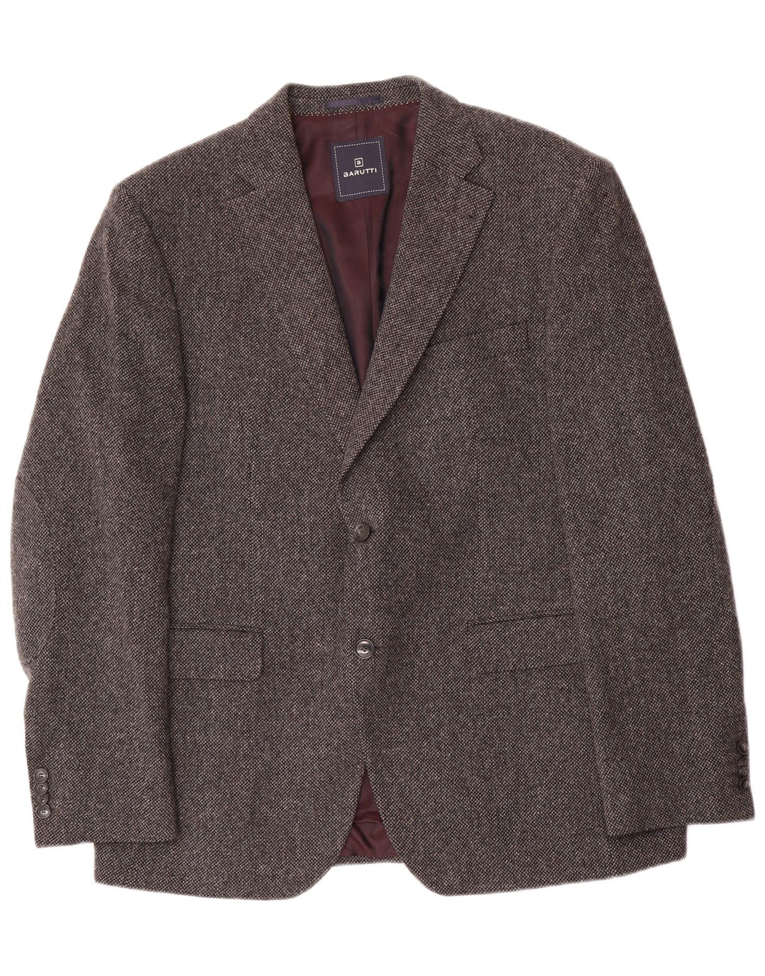 Jaqueta Blazer Masculina Barutti com 2 Botões IT 54 2XL Lã Cinza