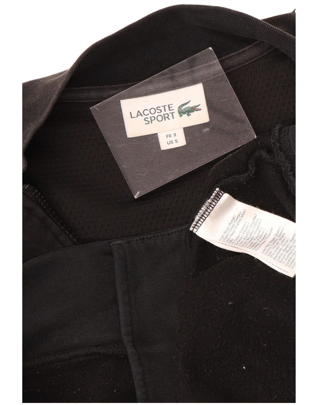 Jaqueta masculina LACOSTE tamanho 3 pequeno algodão preto