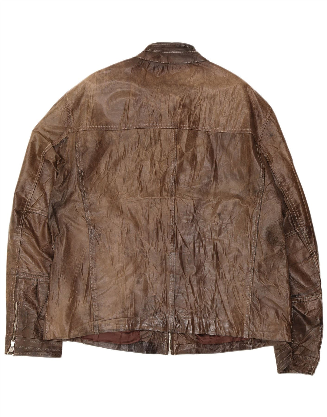 Jaqueta de couro masculina vintage Reino Unido 40 grande couro marrom