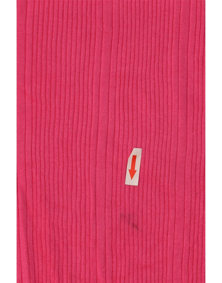 Suéter feminino Marks & Spencer com gola redonda Reino Unido 12 viscose rosa médio