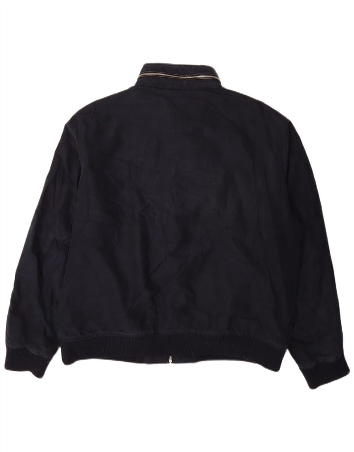Jaqueta bomber masculina vintage UK 44 2XL azul marinho