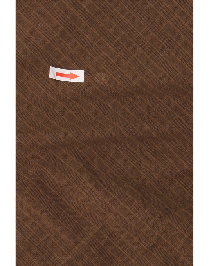 Camisa masculina Dockers grande algodão xadrez marrom