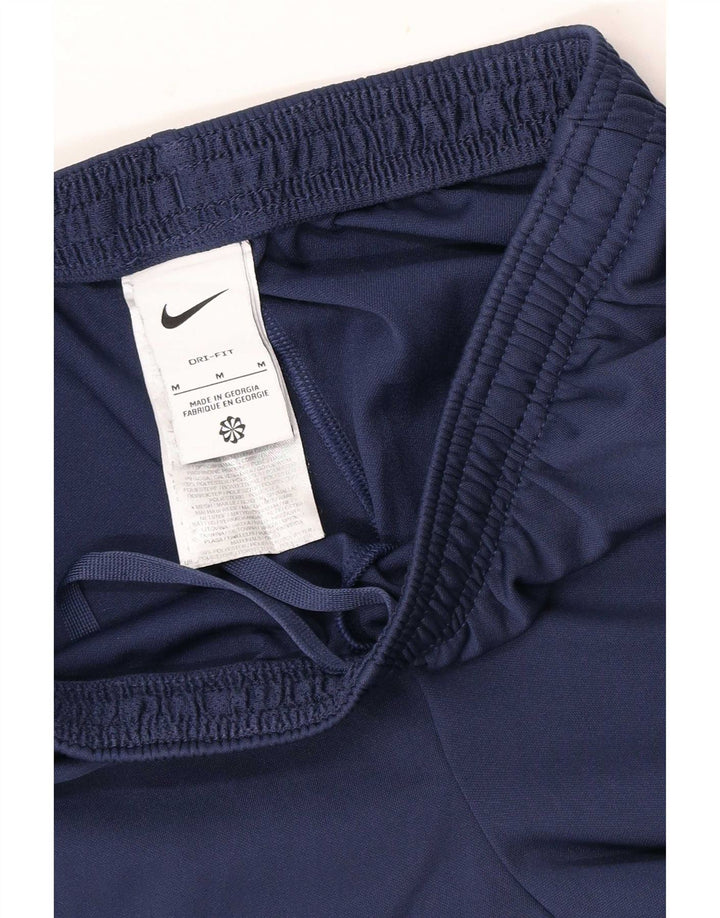 Calça de treino masculina Nike Dri Fit médio azul marinho colorblock poliéster