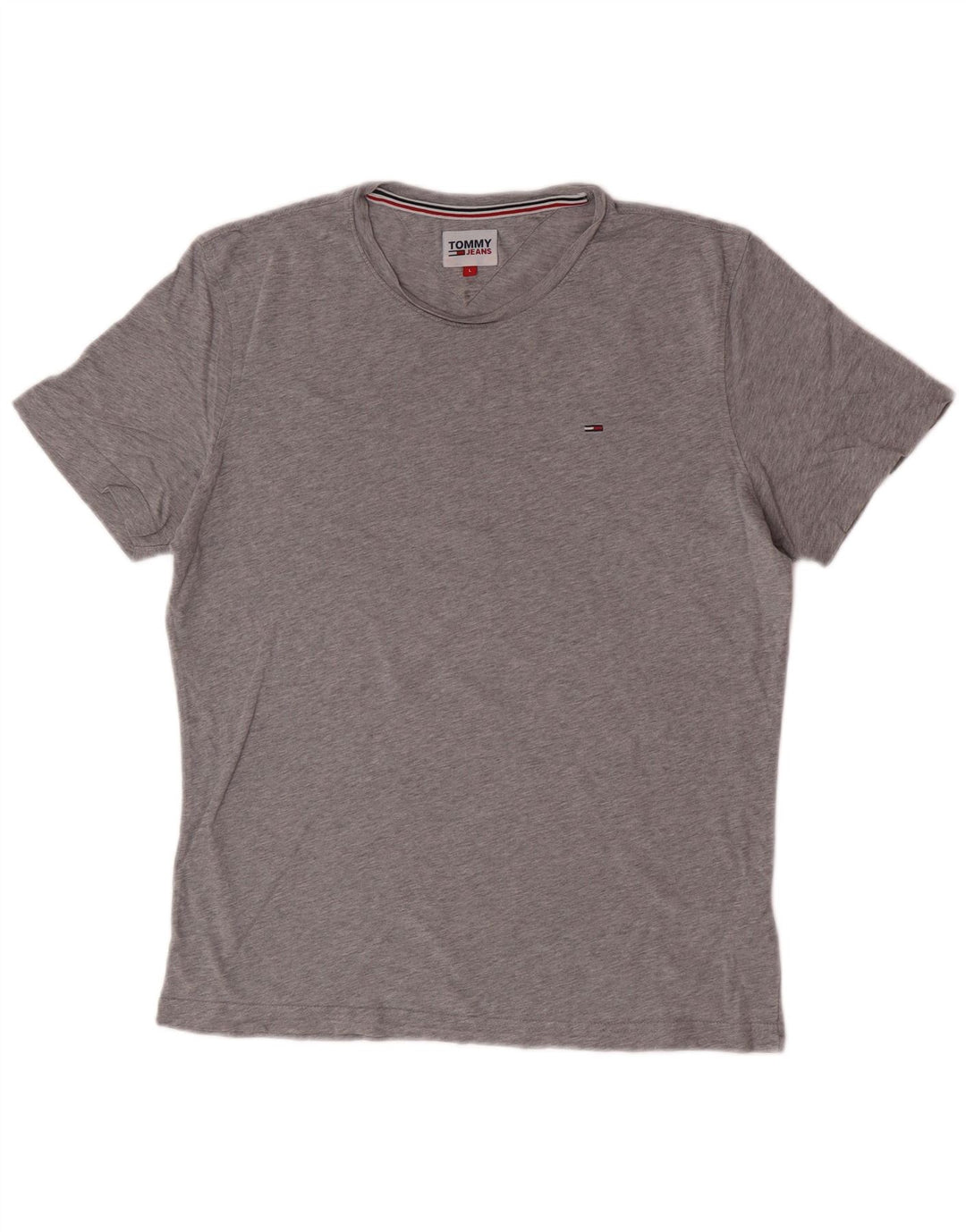 Tommy Hilfiger Camiseta masculina grande algodão cinza