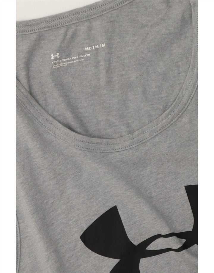 Colete gráfico masculino Under Armour Top cinza médio manchado de algodão