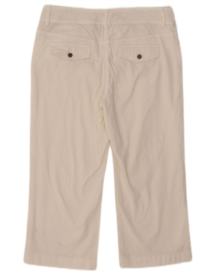 Calça capri feminina Tommy Hilfiger EUA 8 médio W32 L21 algodão branco