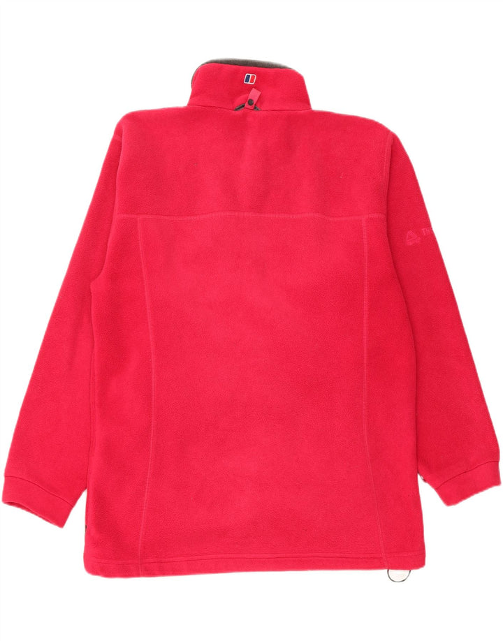 Jaqueta feminina Polartec de lã grande BERGHAUS Reino Unido 14 grande rosa