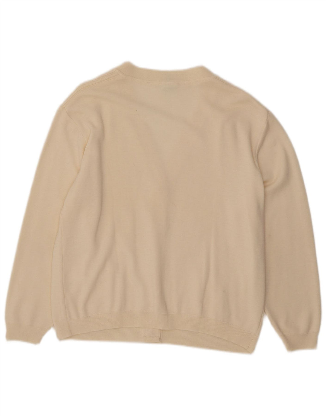Suéter cardigã feminino VINTAGE UK 12 médio bege