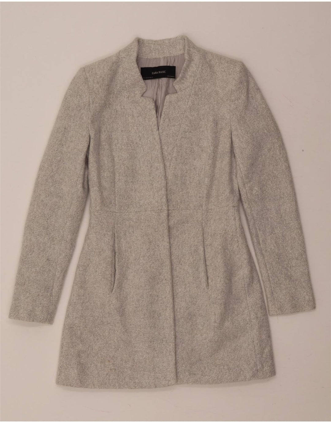 Sobretudo aberto feminino Zara UK 6 XS cinza acetato