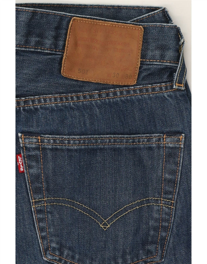 Levi's Masculino 501 Straight Jeans W30 L28 Azul Algodão