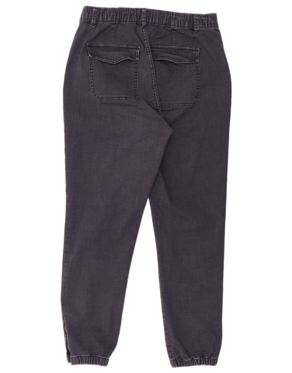 Calça feminina cortada de cintura alta Marks & Spencer Reino Unido 12 médio W30 L26 Nav