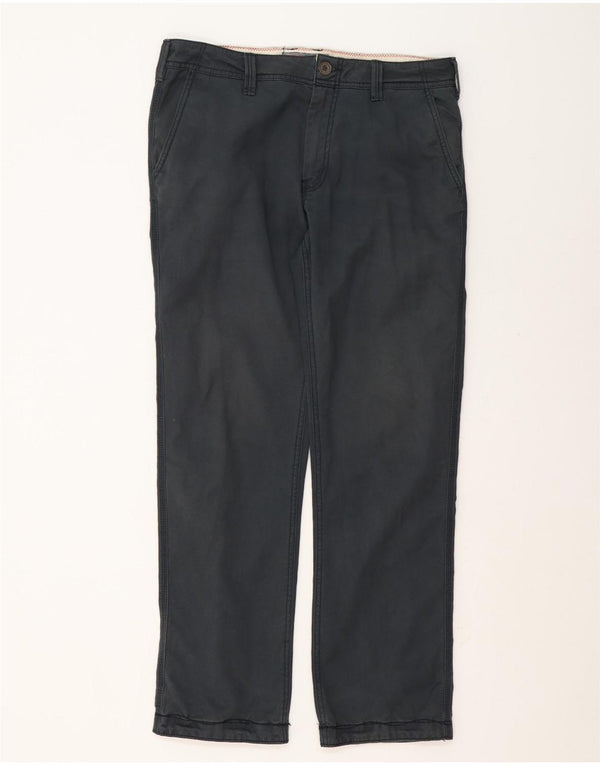 Calça Chino Reta Masculina Fat Face W34 L31 Algodão Cinza