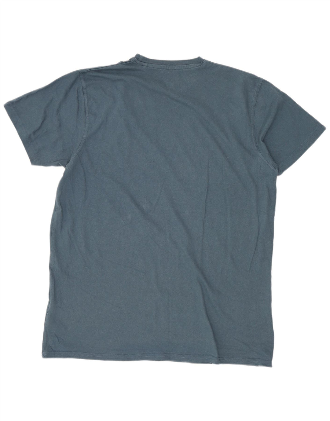 Camiseta gráfica masculina Weird Fish Top algodão azul médio