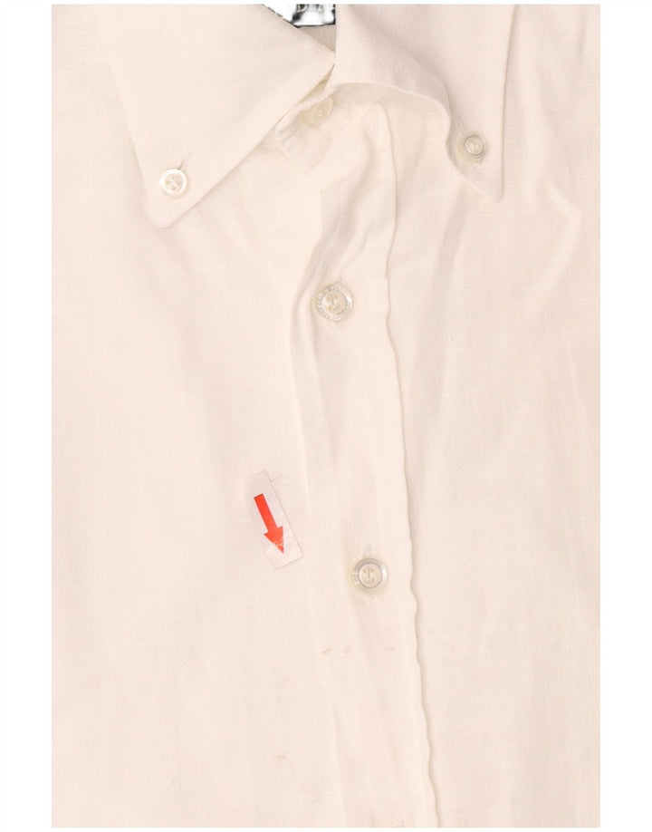 Camisa masculina Slim Fit Fred Perry grande algodão branco
