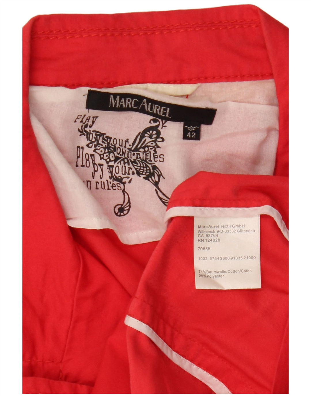 Jaqueta blazer feminina Marc Aurel crop 1 botão manga curta IT 42 médio vermelho