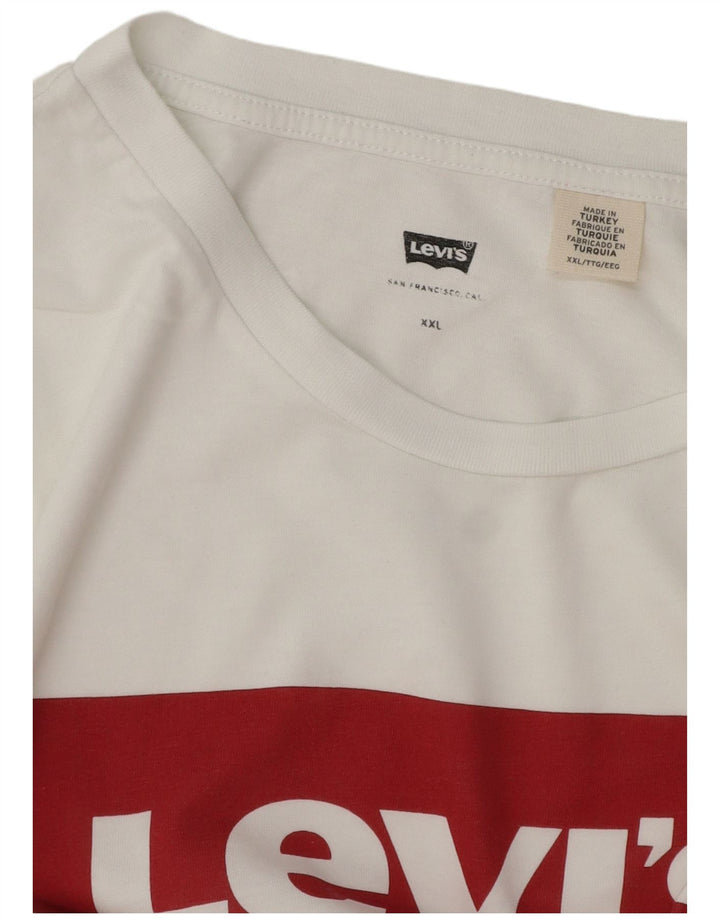 Camiseta gráfica masculina Levi's Top 2XL branca