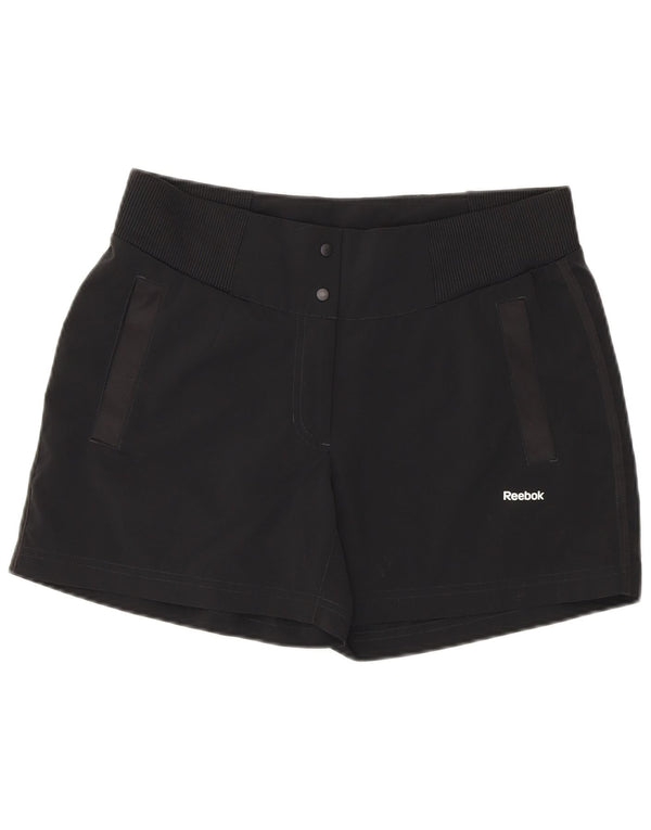 Shorts feminino Reebok UK 12 médio W30 poliéster preto