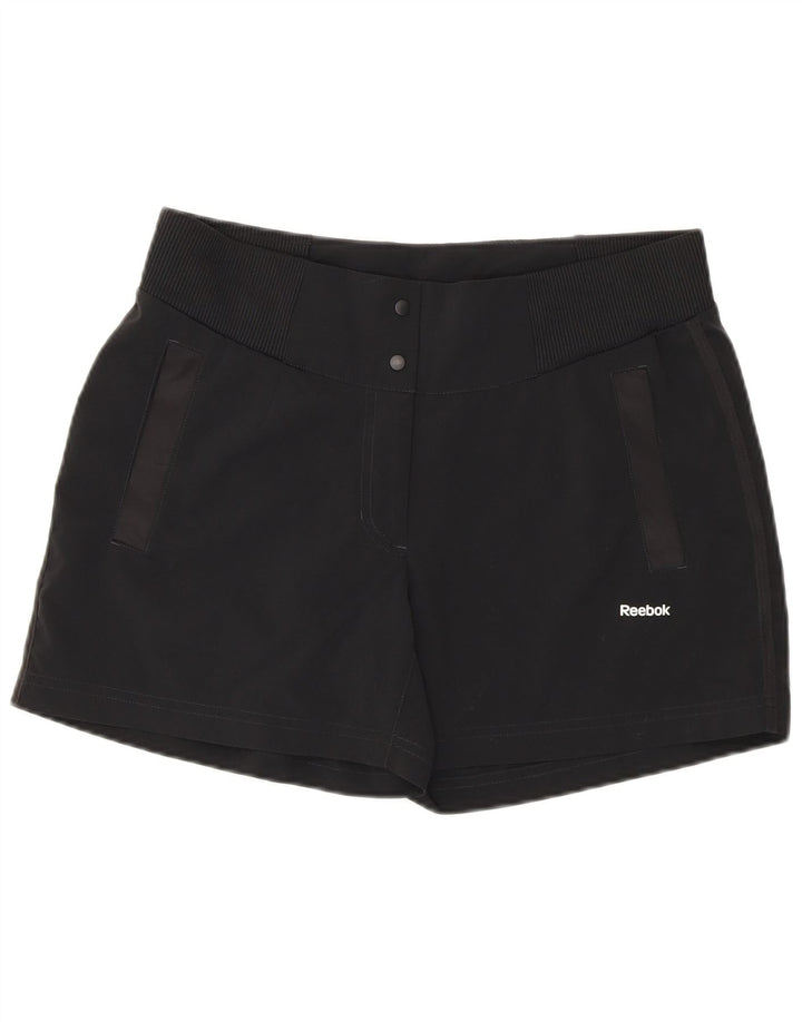 Shorts feminino Reebok UK 12 médio W30 poliéster preto