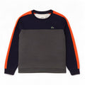 Moletom masculino Lacoste tamanho 8 3XL cinza colorblock algodão
