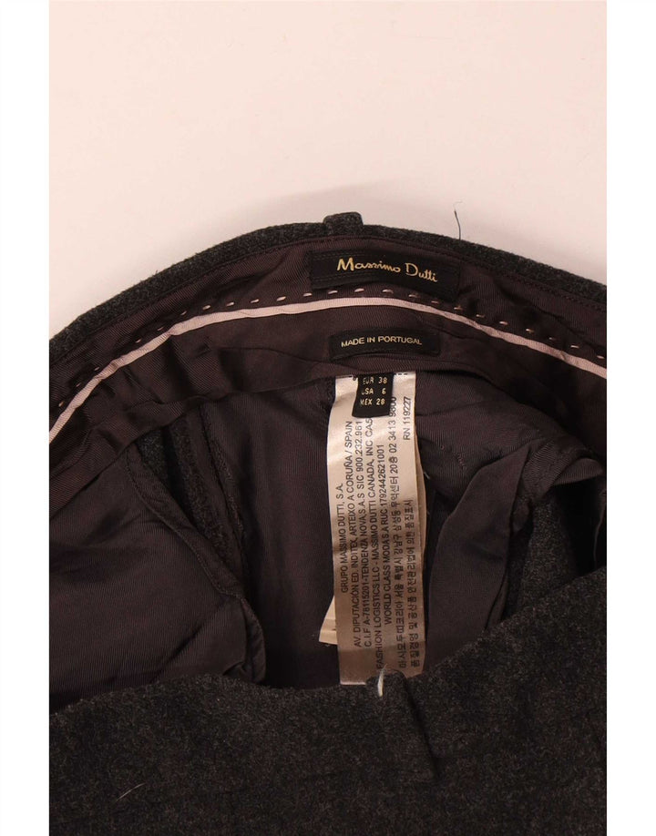 Calça Chino Slim Feminina Massimo Dutti EU 38 Pequeno W30 L29 Poliéster Cinza