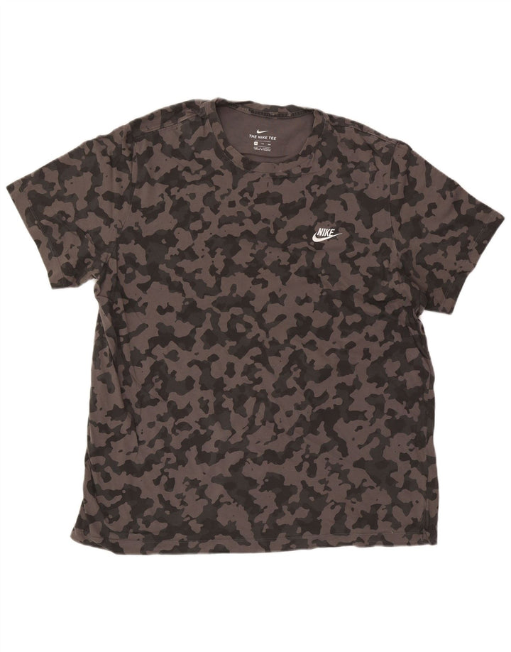 Camiseta masculina Nike Top 2XL algodão camuflado cinza