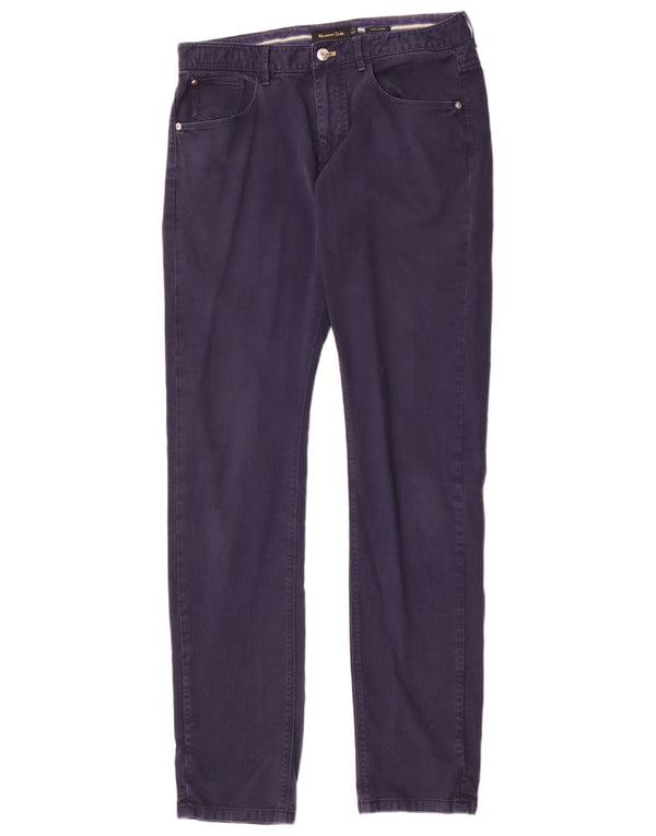 Calça casual slim masculina Massimo Dutti EU 40 médio W31 L34 azul marinho