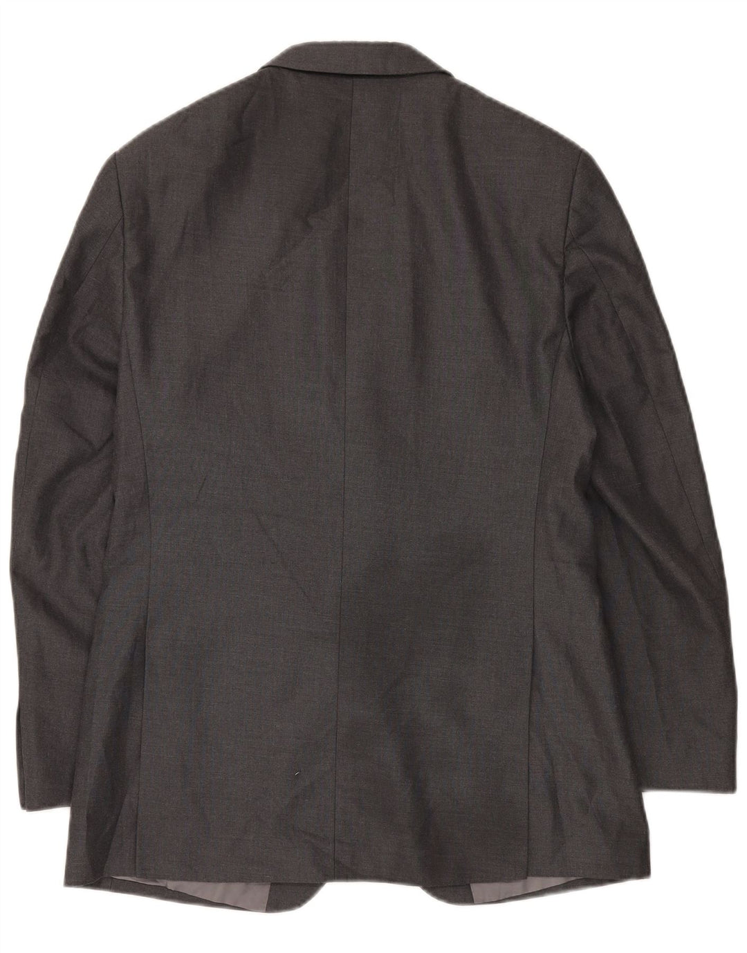 Jaqueta blazer masculina de 2 botões Marks & Spencer Reino Unido 38 poliéster cinza médio