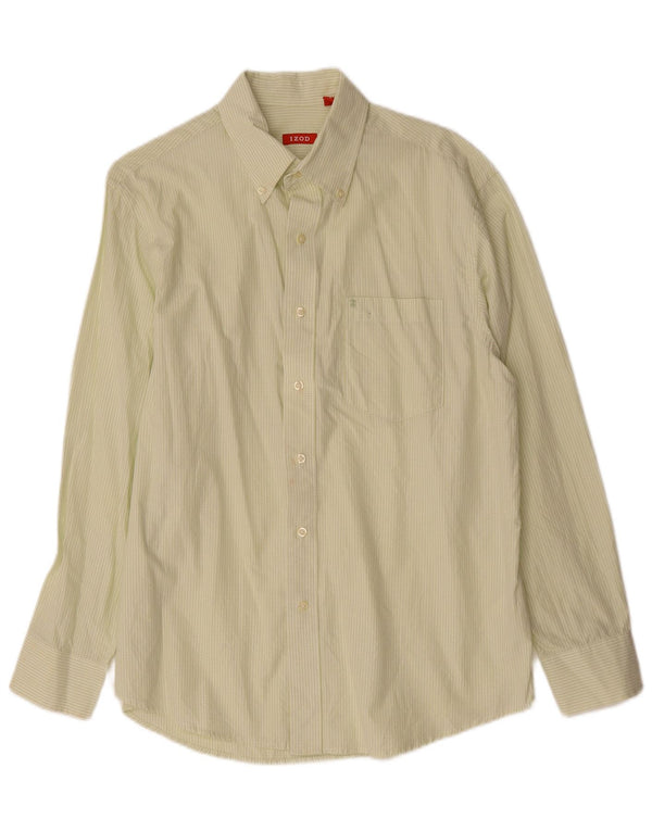 Camisa masculina Izod de algodão xadrez verde médio