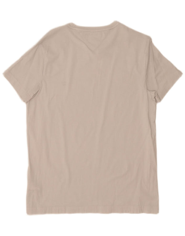 Tommy Hilfiger Mens Extra Slim Camiseta Top Grande Algodão Branco
