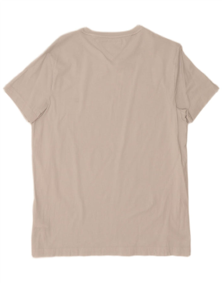 Tommy Hilfiger Mens Extra Slim Camiseta Top Grande Algodão Branco