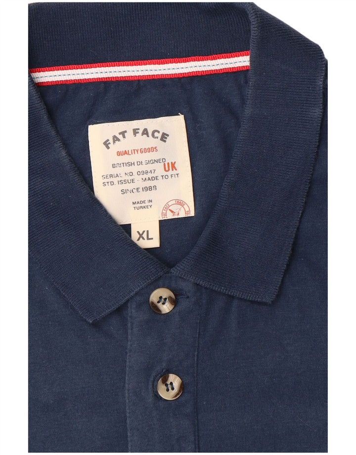 Camisa polo masculina Fat Face XL azul marinho listrada