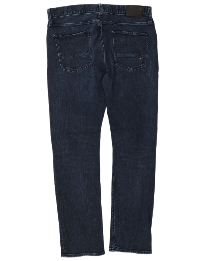 Tommy Hilfiger Masculino Denton Straight Jeans W34 L32 Azul Marinho