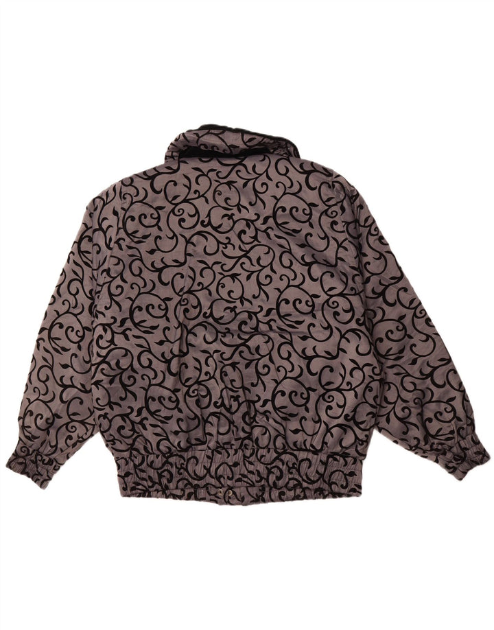 LONDON FOG Jaqueta corta-vento feminina grande Reino Unido 14 cinza médio floral