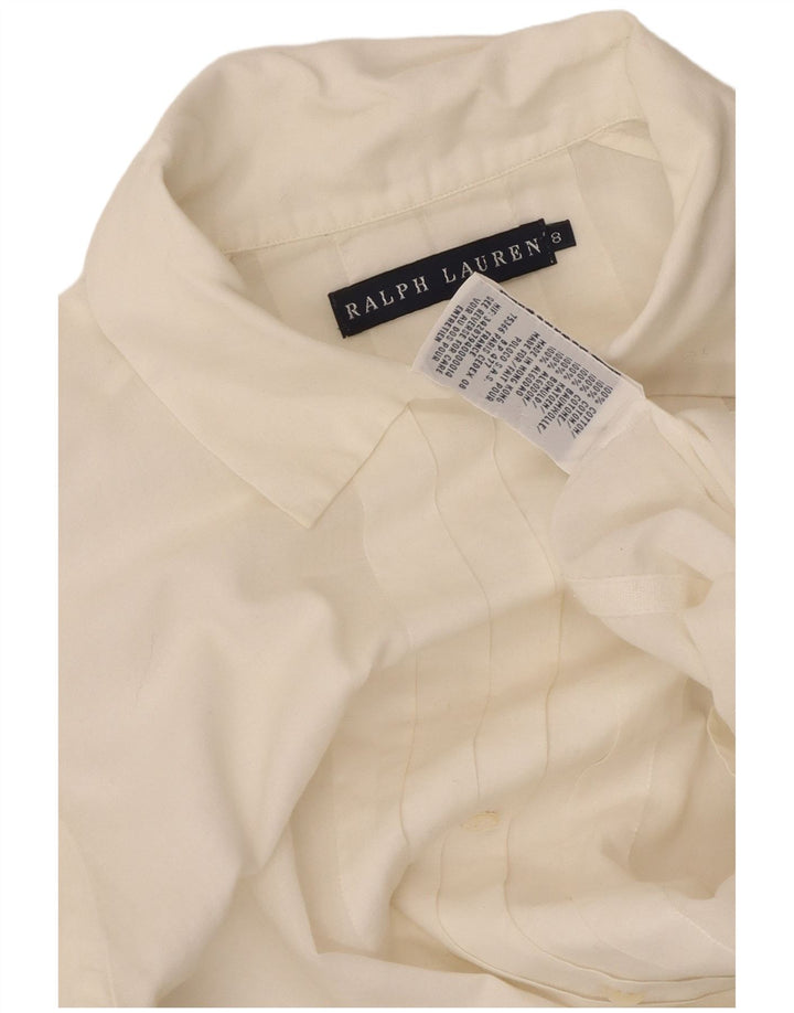 Camisa smoking feminina RALPH LAUREN EUA 8 médio algodão branco