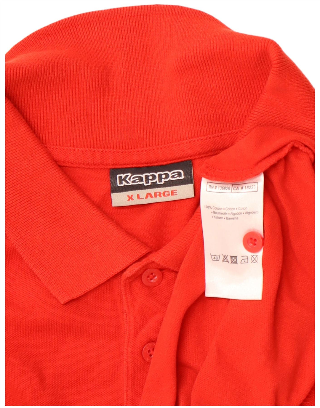 Camisa polo masculina KAPPA XL algodão vermelho