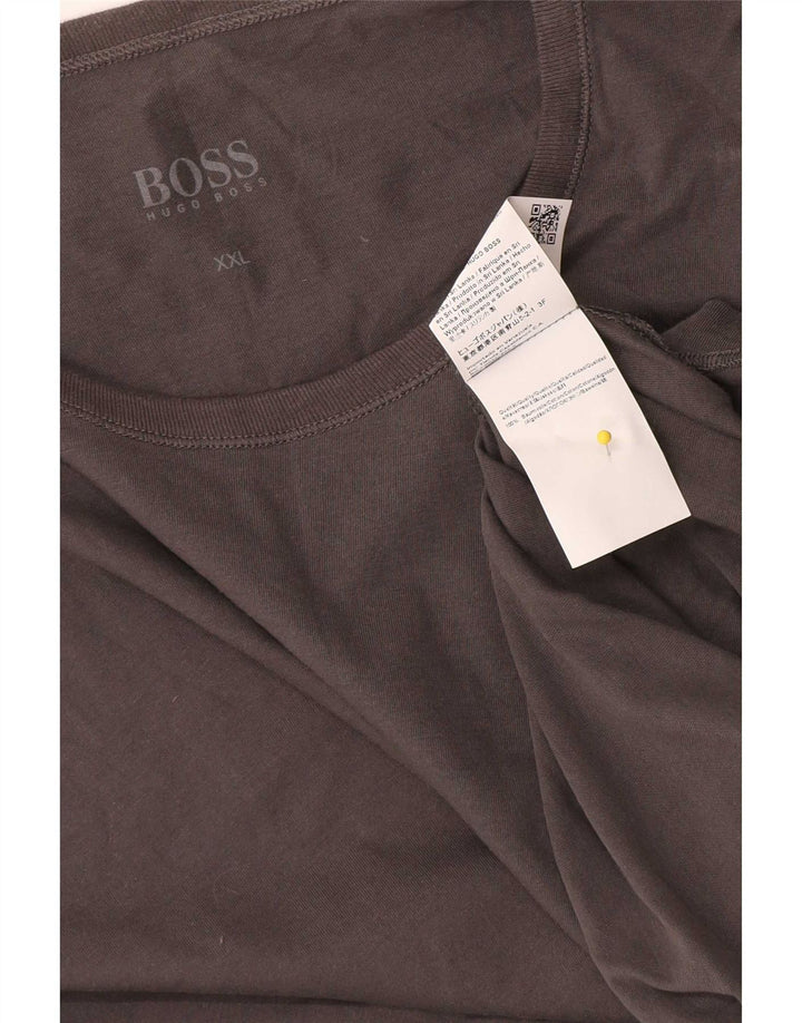 Camiseta masculina Hugo Boss Top 2XL algodão cinza