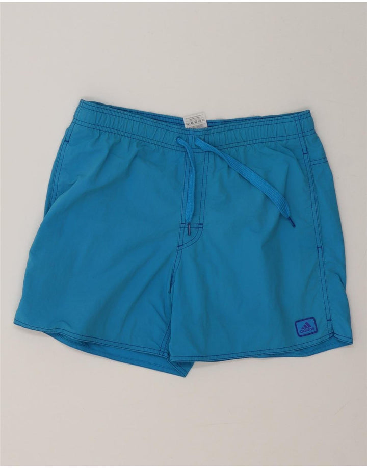 Shorts de natação masculino Adidas pequeno azul poliéster