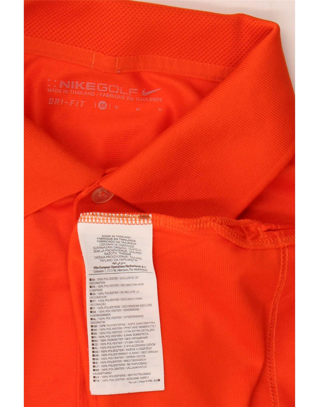 Camisa polo masculina Nike poliéster laranja médio