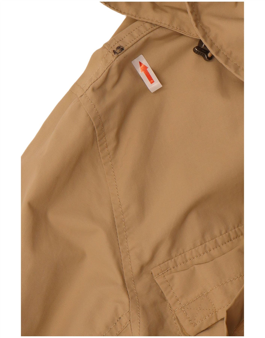 Jaqueta utilitária masculina Lands End com capuz Reino Unido 40 grande bege nylon