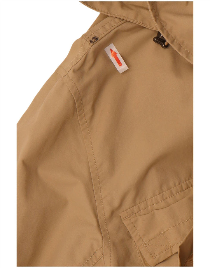 Jaqueta utilitária masculina Lands End com capuz Reino Unido 40 grande bege nylon