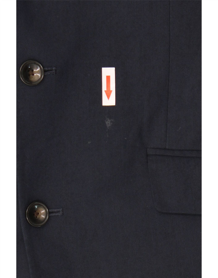 Jaqueta Blazer Slim Masculina de 2 Botões Marks & Spencer Reino Unido 38 Azul Marinho Médio