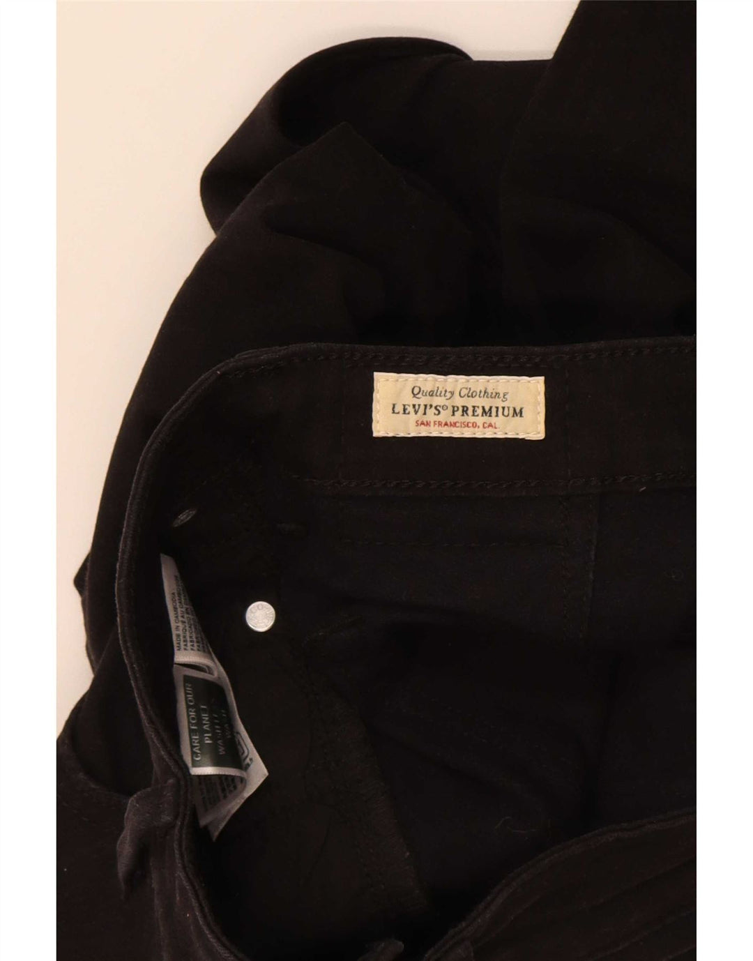 Calça jeans feminina Levi's 712 Slim W26 L30 algodão preto