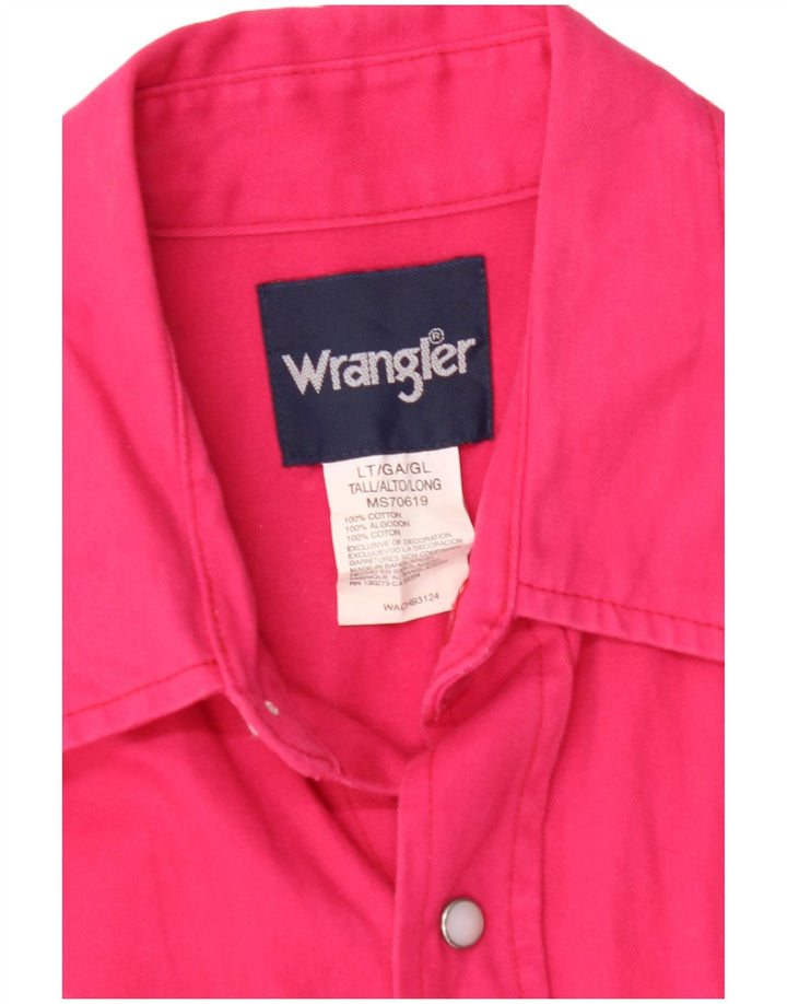 Camisa alta masculina WRANGLER grande algodão rosa
