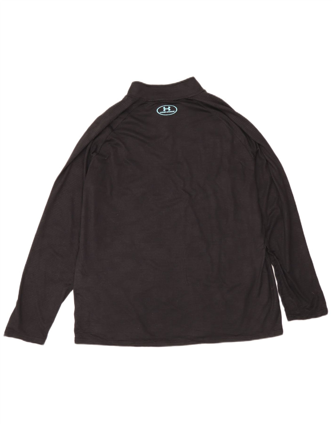 Under Armour Masculino Heat Gear Zip Neck Pulôver Treino Top Grande Preto