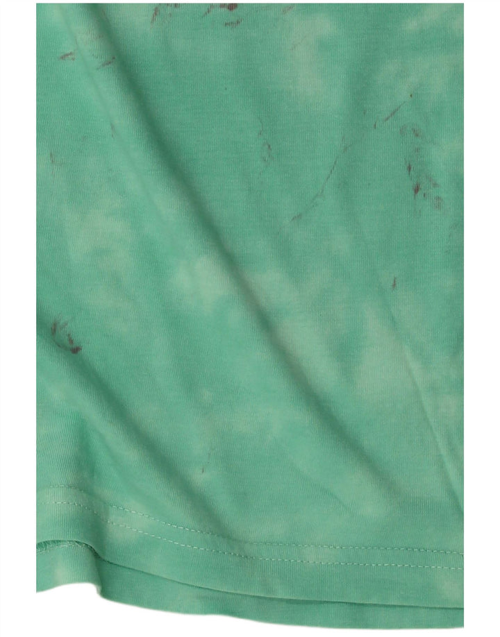 Camiseta masculina CHAMPION Top médio verde tie-dye